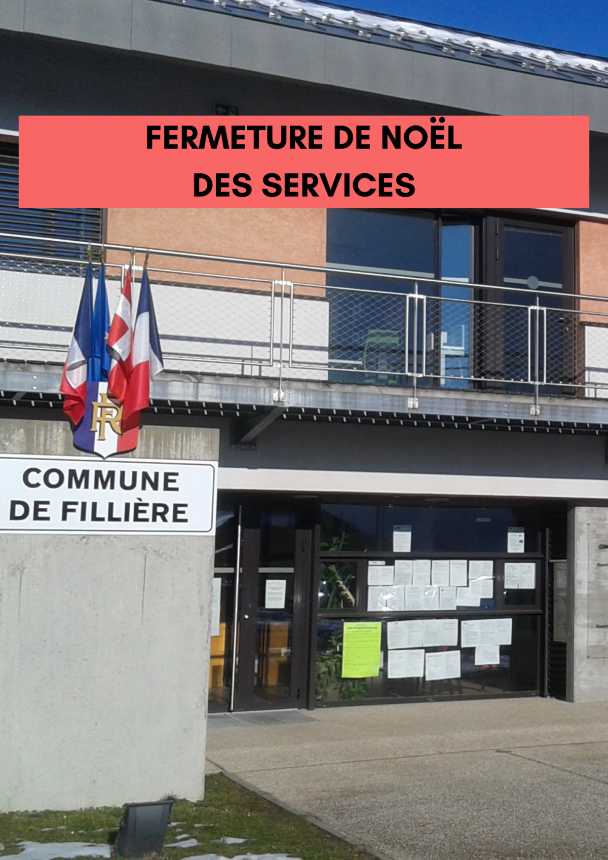 Fermeture de Noël des services