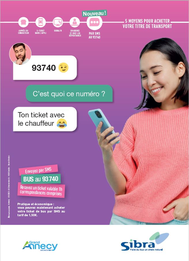 Prendre le bus par SMS ? C’est désormais possible avec la SIBRA