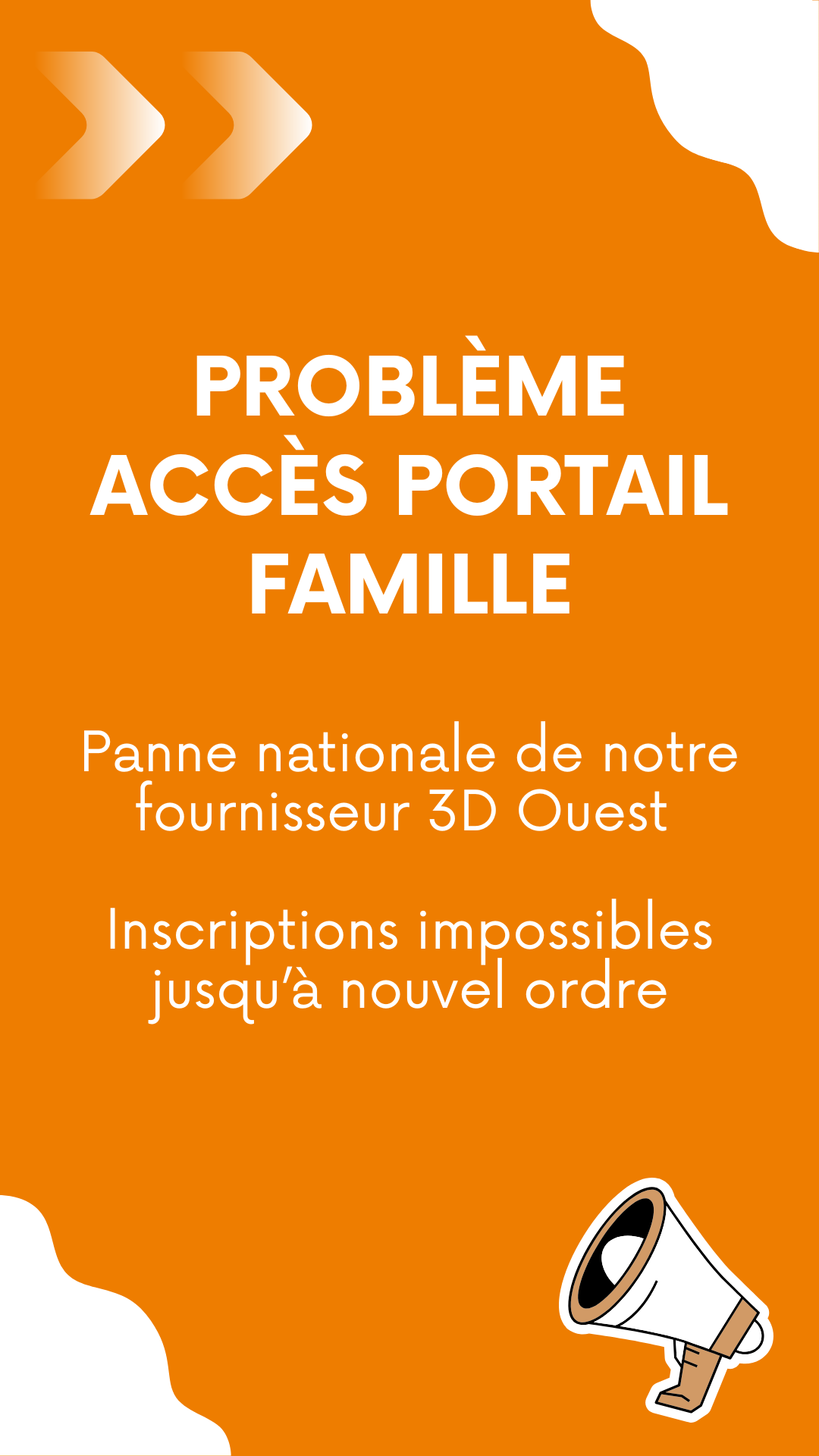 Problème d’accès au Portail Famille